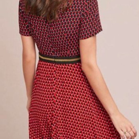 Anthropologie Maeve Amici Bunny Rabbit Print Dress - Picture 2 of 7